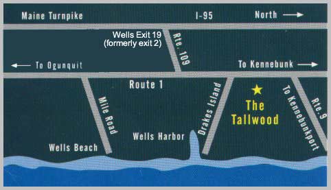 Map of The Tallwood Motel location.